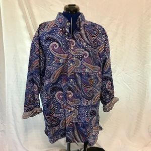 Tommy Hilfiger Blue Paisley Button Down